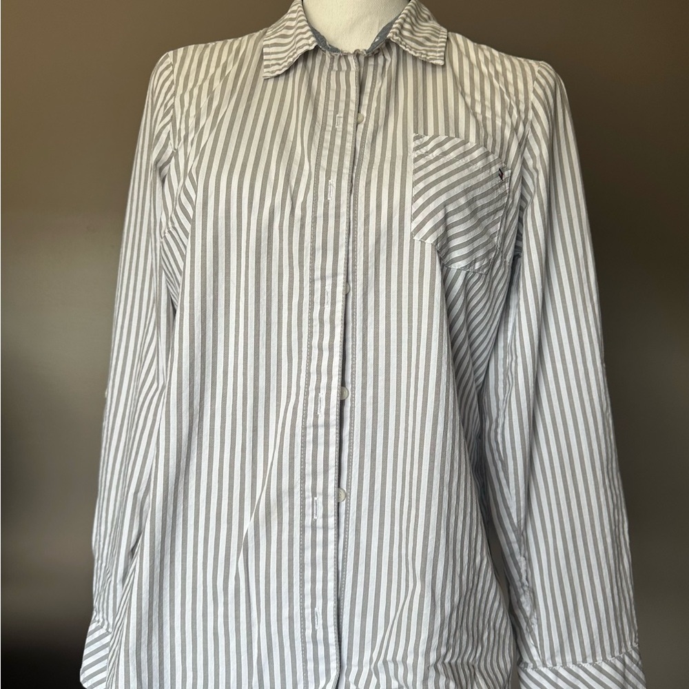 Tommy Hilfiger Gray Casual Button Down Shirt size S/P